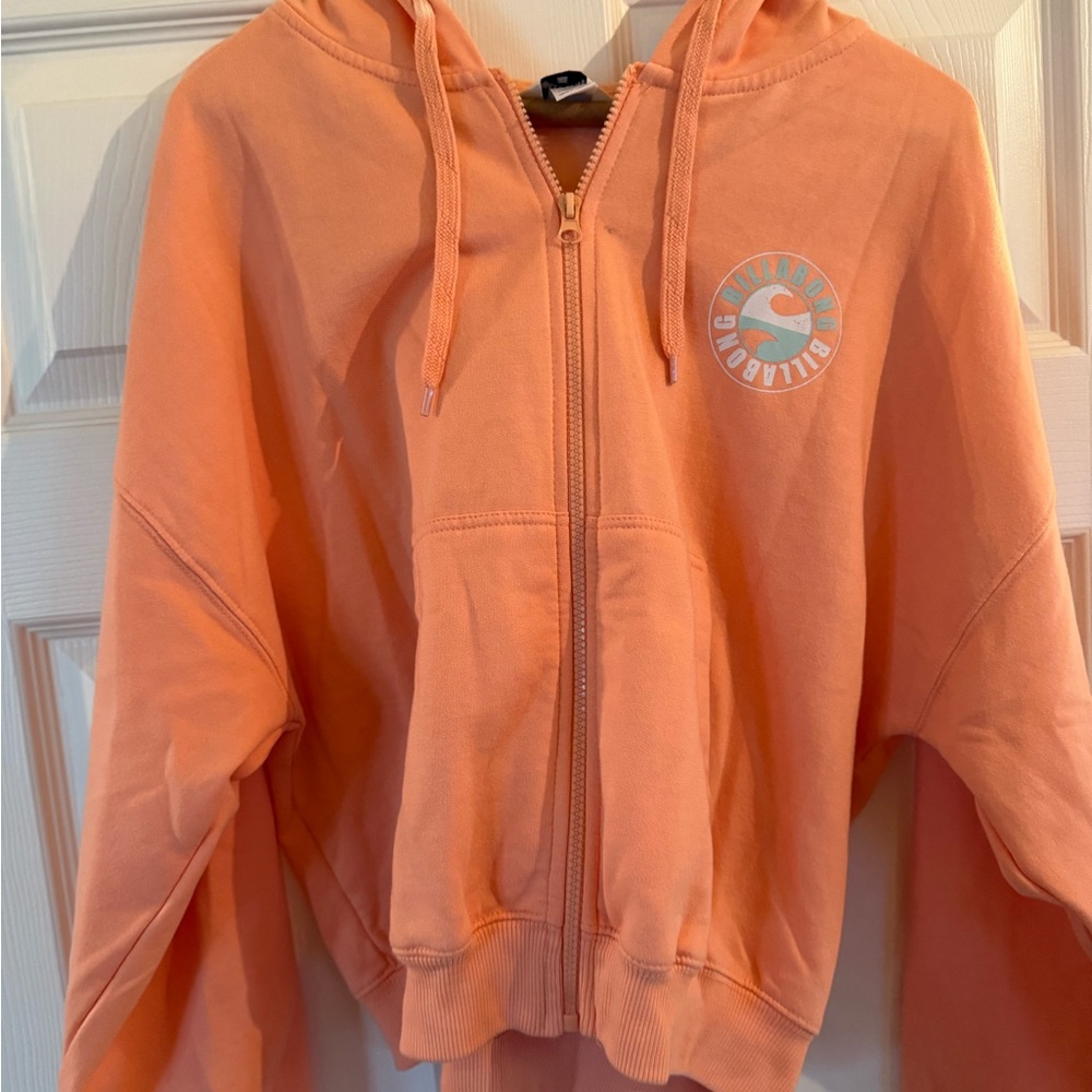 Billabong Orange Zip-Up Hoodie